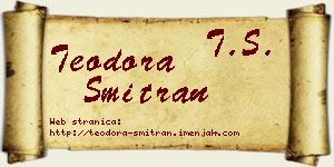 Teodora Šmitran vizit kartica